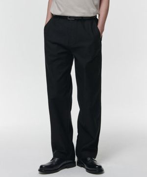 백 사틴 오피서 팬츠 [블랙]