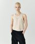 KNIT SLEEVELESS TOP BEIGE