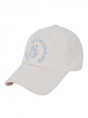 라운드 로고 볼캡 (크림 베이지)