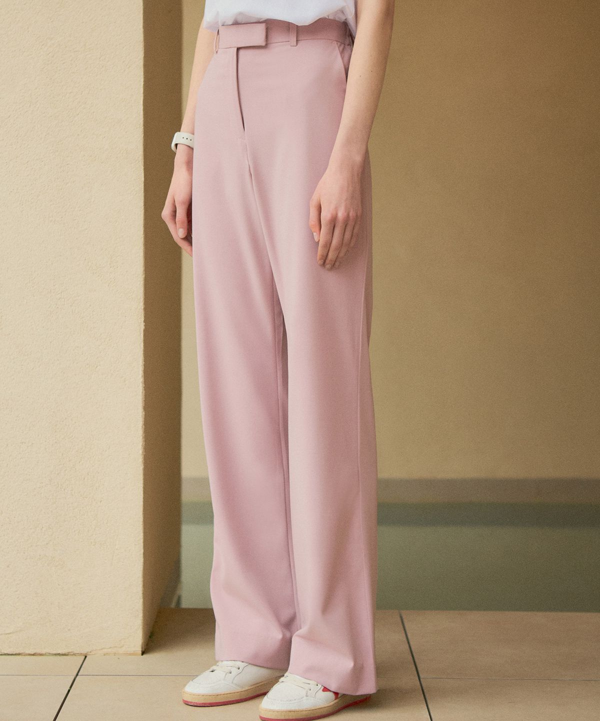 시야쥬(SIYAZU) SIPT7048 side banding essential trousers_Indie pink