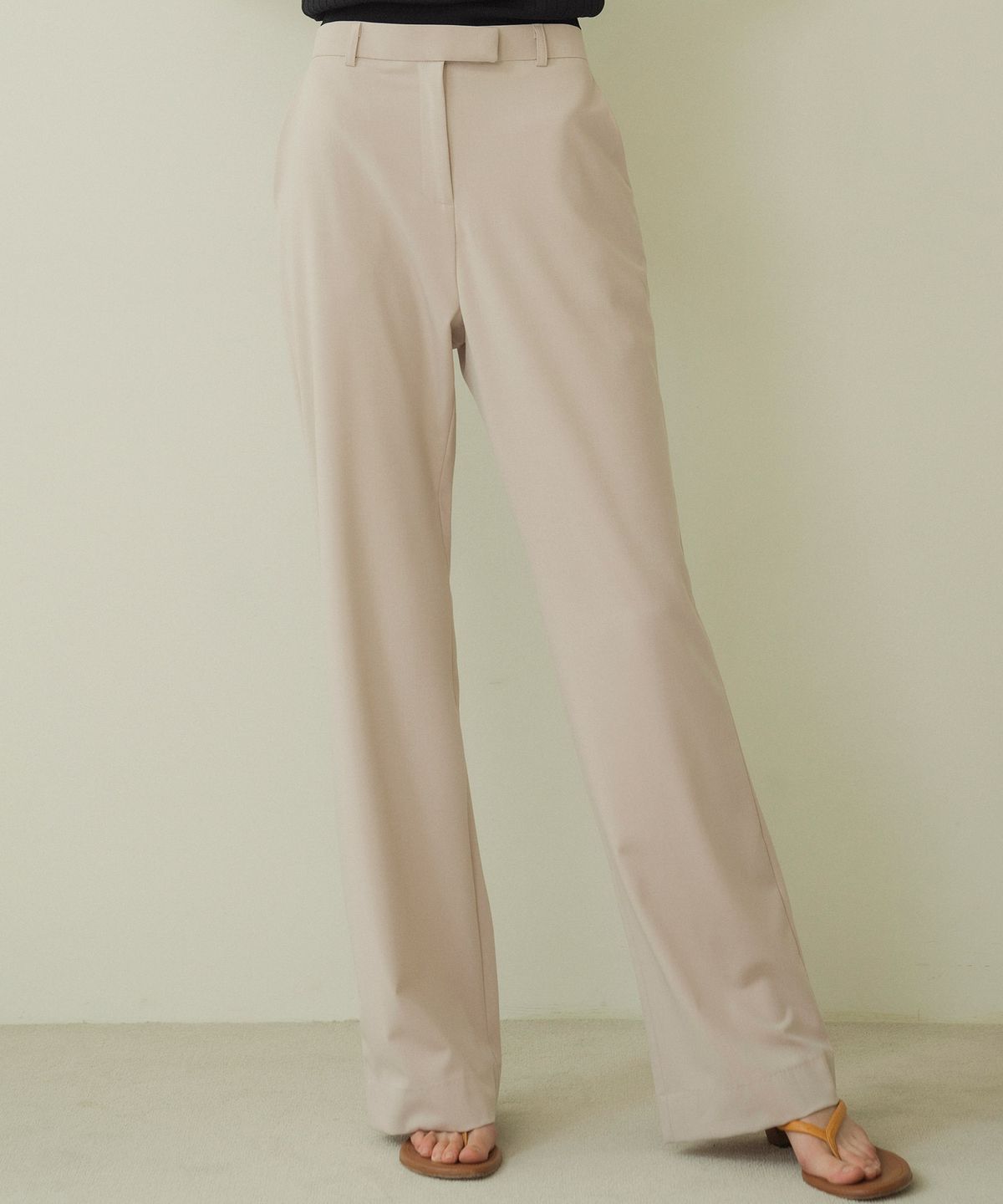 시야쥬(SIYAZU) SIPT7048 side banding essential trousers_Beige