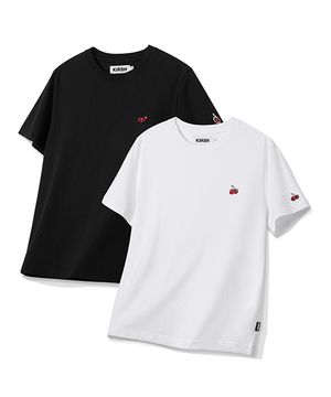 스몰 체리 스탠다드 티셔츠 투팩 [화이트 / 블랙]