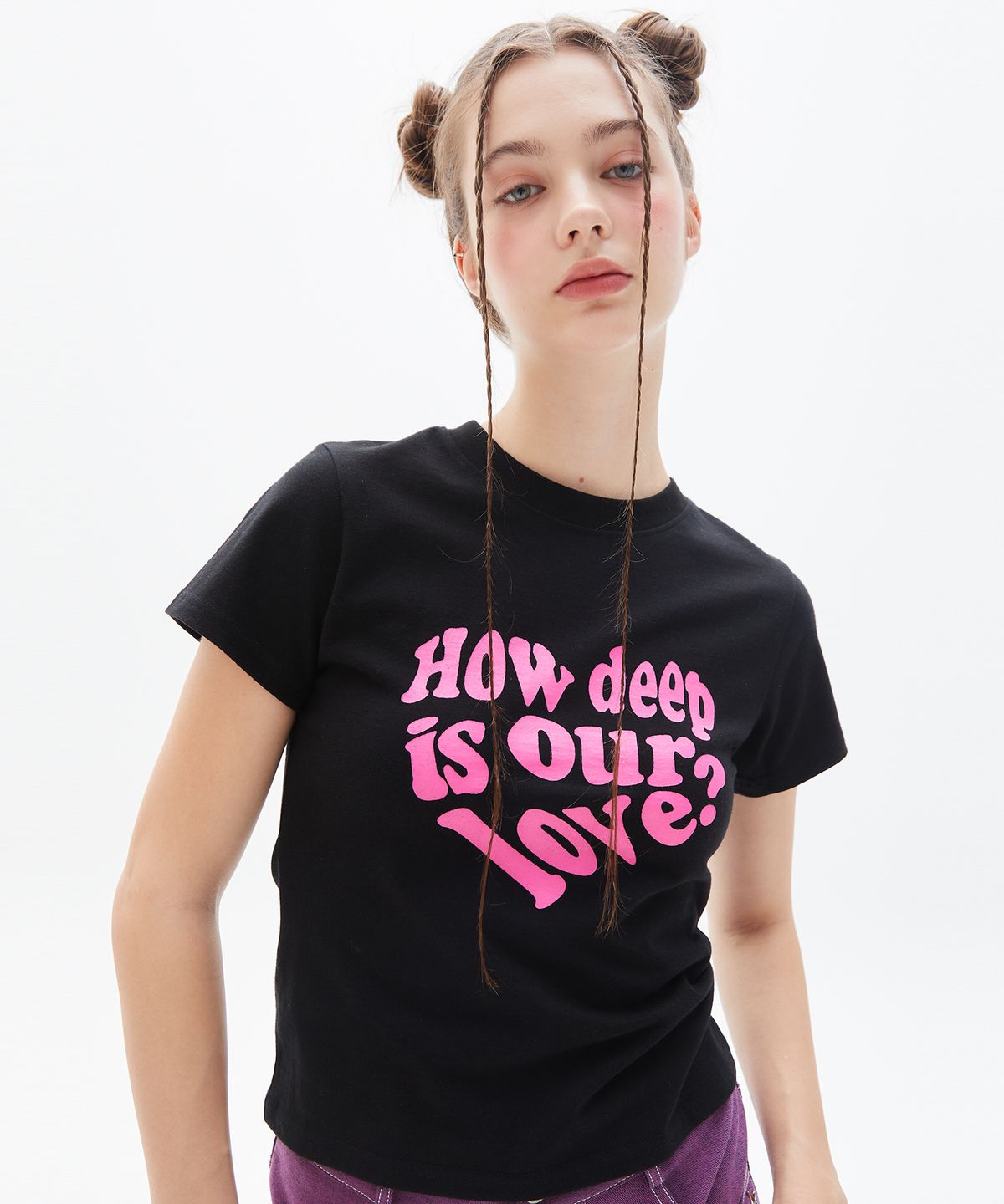 러브이즈트루(LUVISTRUE) PY LUV TEE(BLACK)