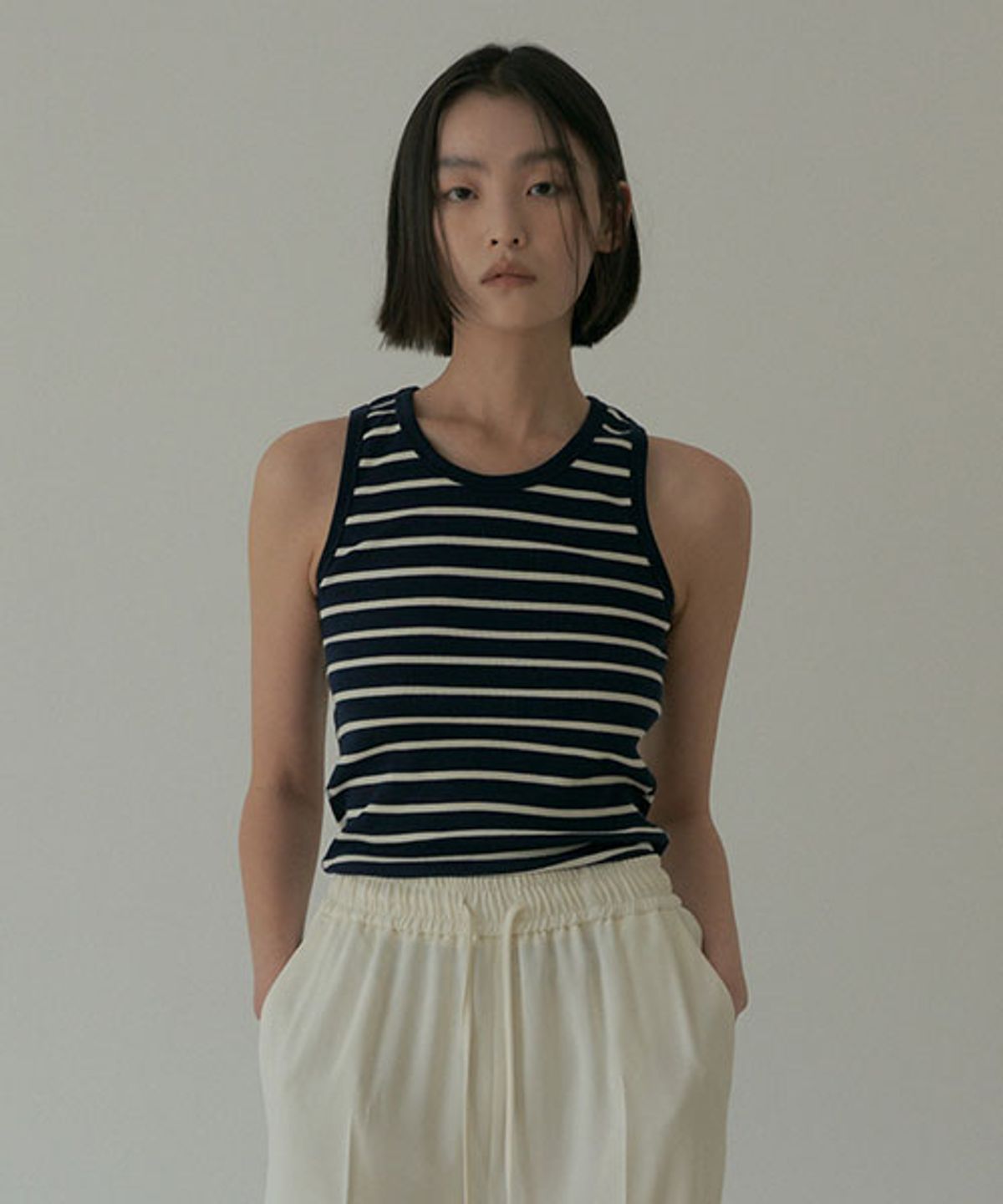링서울(LINGSEOUL) stripe sleeveless-navy
