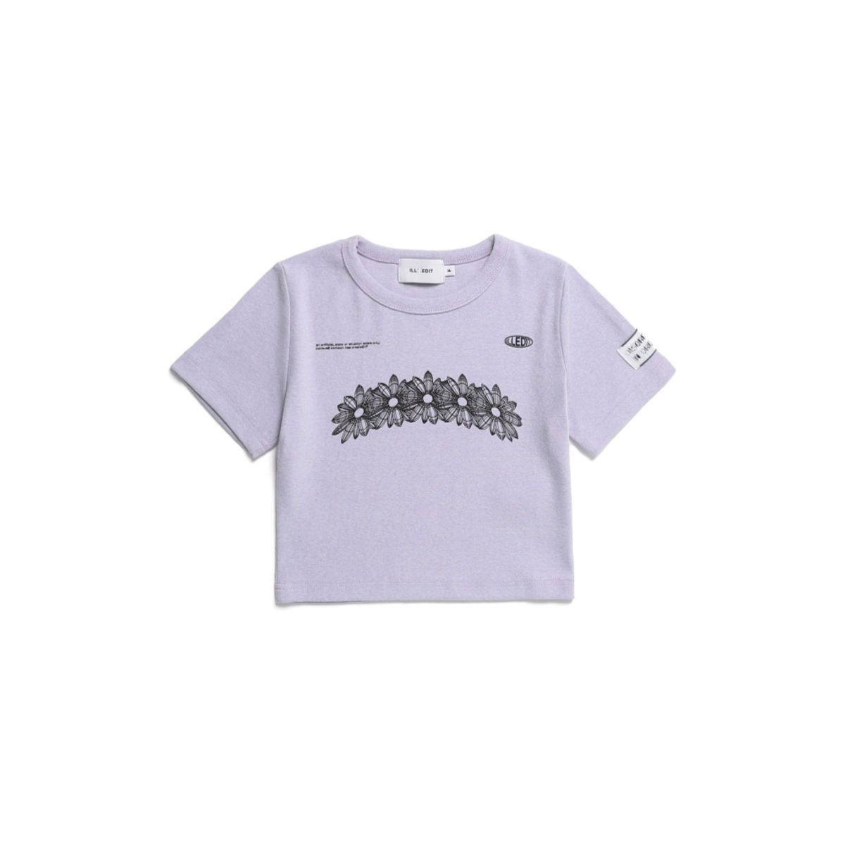 일레딧(ILLEDIT) FLOWER ARTWORK CROP TOP LAVENDER