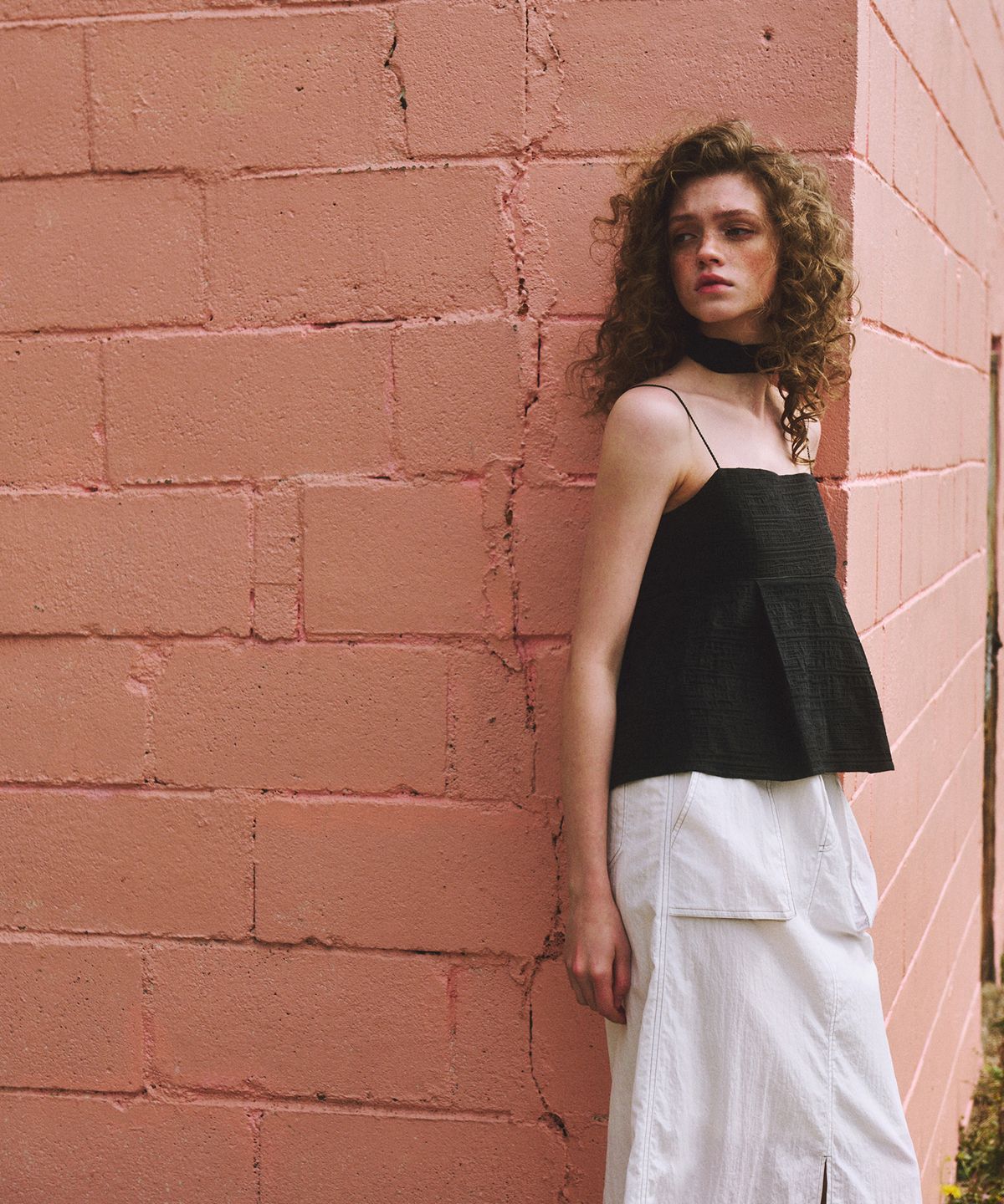 에트몽(ETMON) Linen Sleeveless Blouse, Black