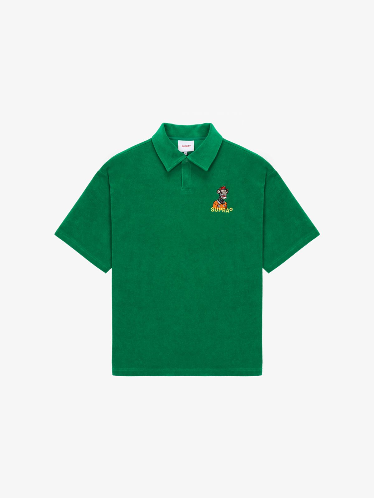수프라(SUPRA) BAYC 오버핏 테리 폴로 티셔츠(GREEN)