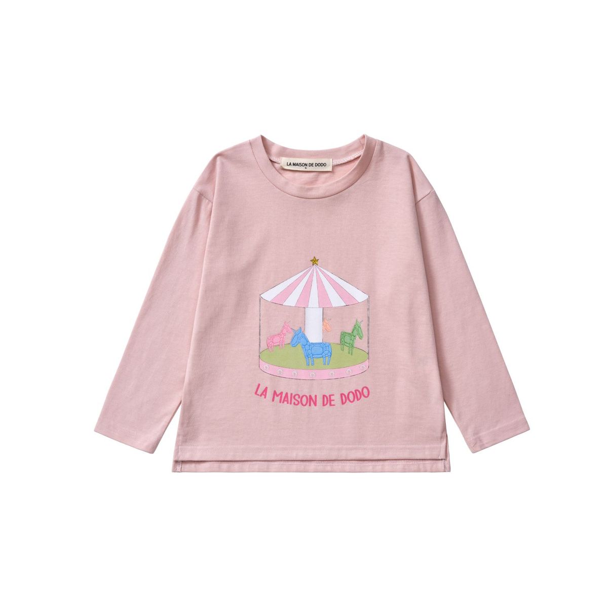 라메종드도도(LA MAISON DE DODO) Basic Dodo Long Sleeve T-Shirt with Candy Merry-Go-Round_긴팔티