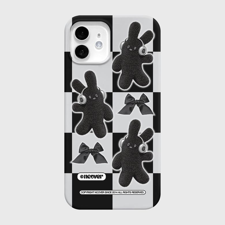 RIBBON RABBIT CHECKERBOARD-BLACK(하드)