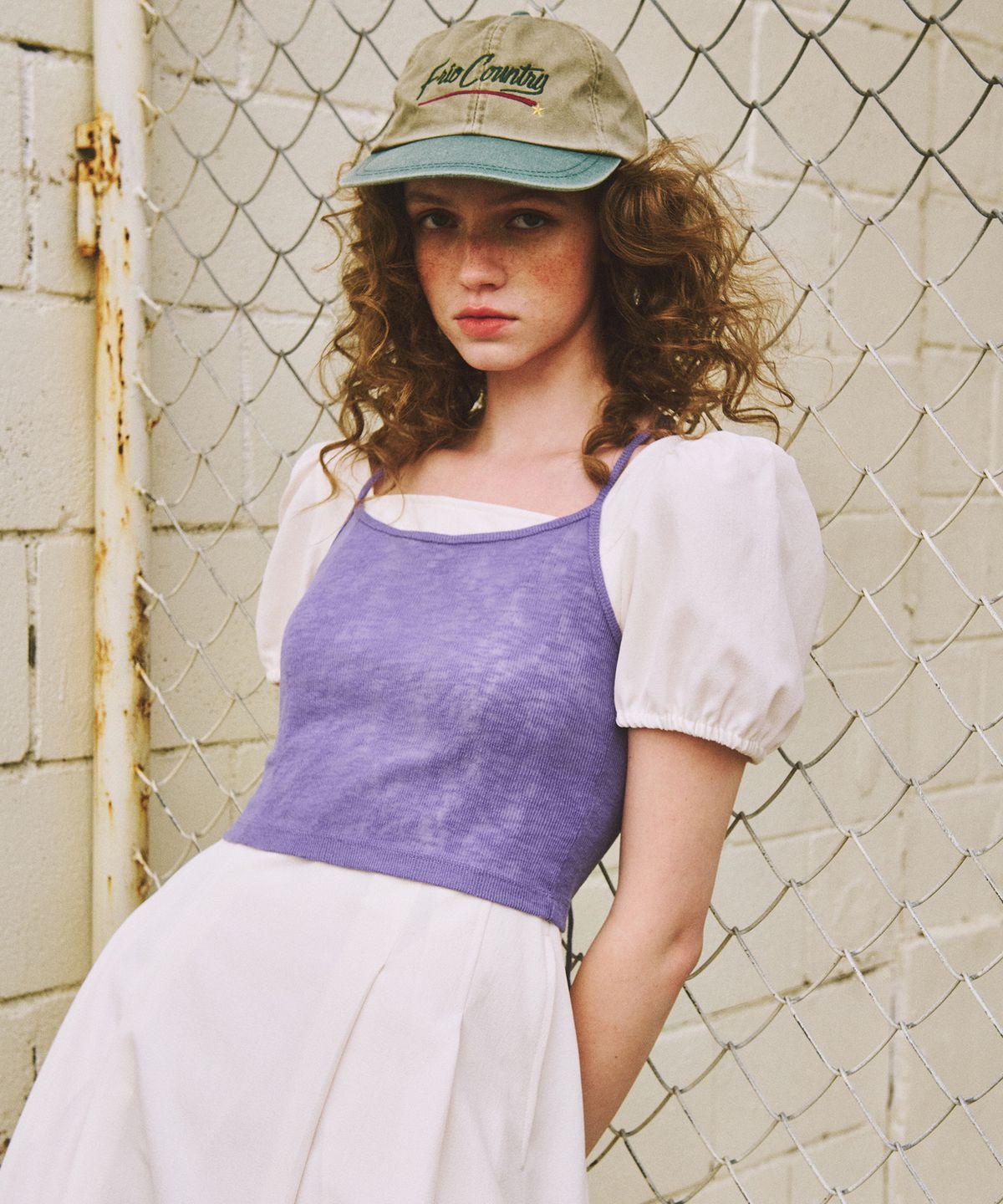 에트몽(ETMON) Back Strap Sleeveless Top, Violet
