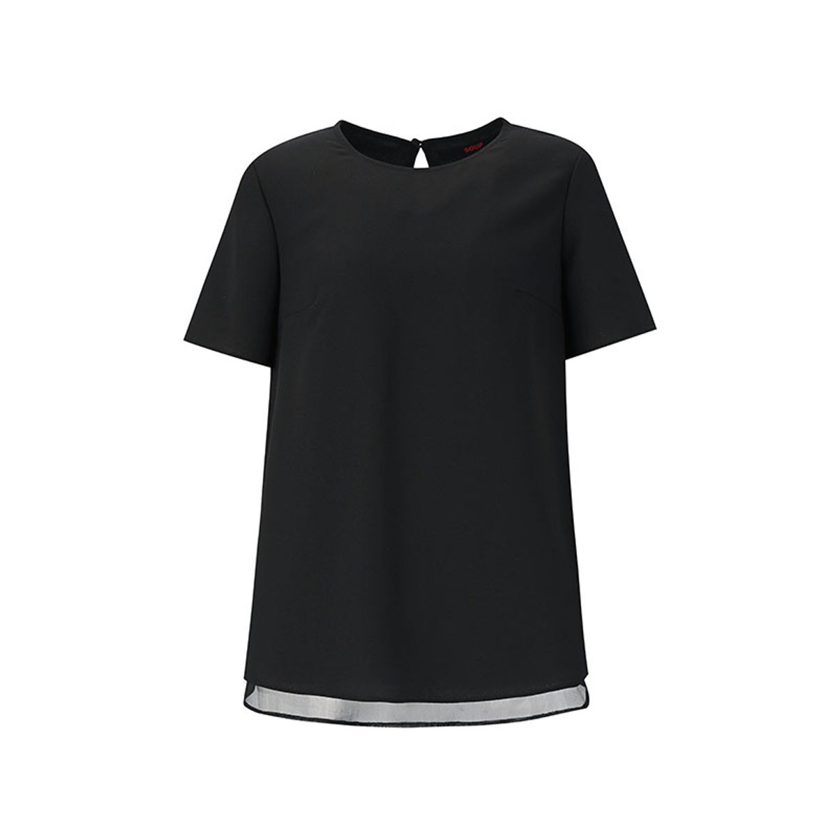 숲(SOUP) 베이직 라운드넥 반팔 블라우스(SZ4SS90)