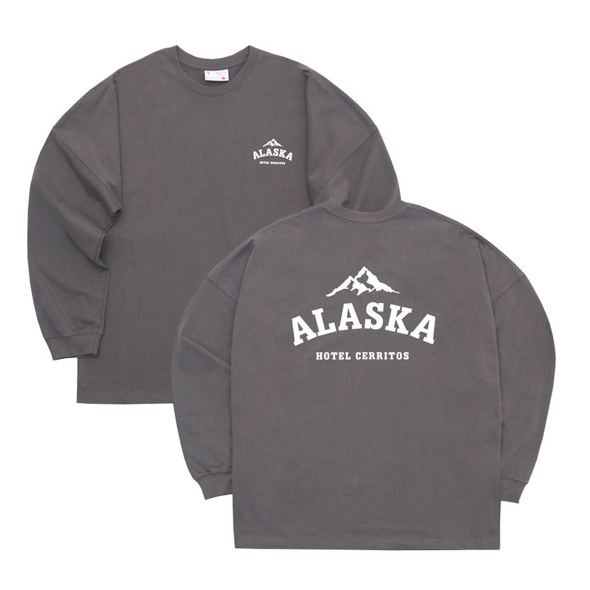 호텔세리토스(HOTEL CERRITOS) Alaska Mini Mountain Long Sleeve T-Shirt [Charcoal]