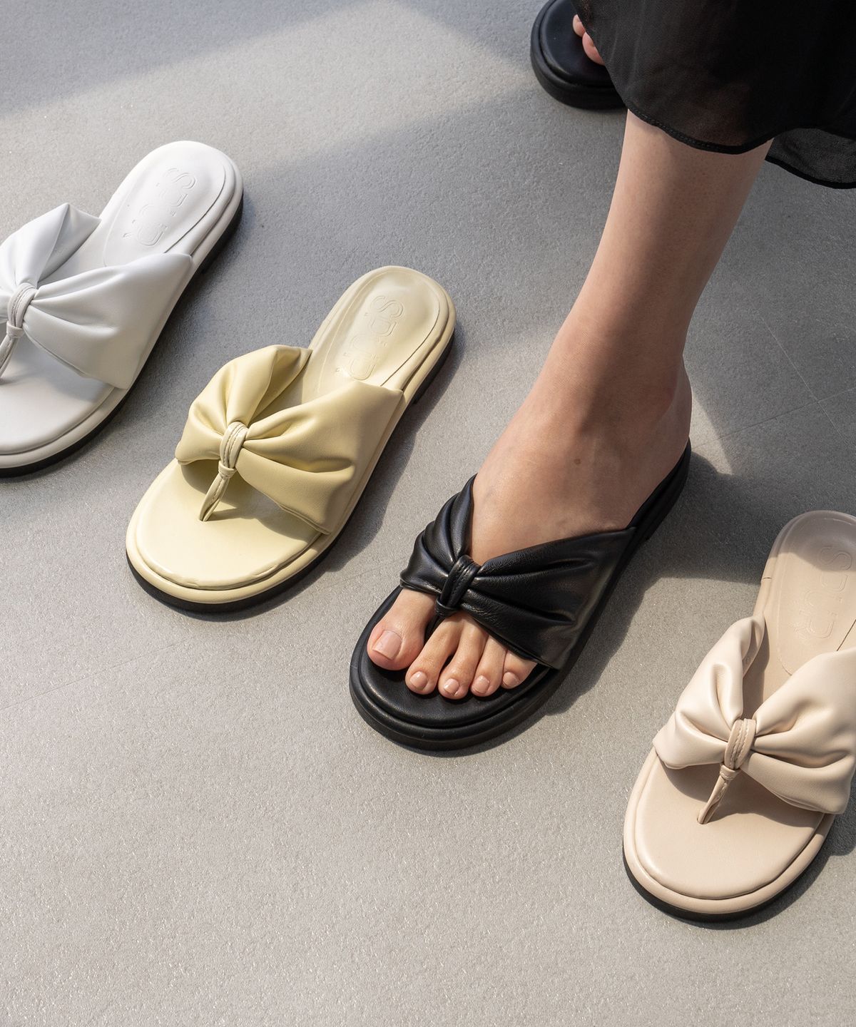 스퍼(SPUR) Comely Sandal -SS8030 (4color) 1.5cm 플리플랍 슬리퍼 샌들