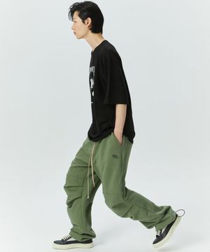 Edition1. ARMY 워시드 트레이닝 팬츠 (밀리터리 카키)