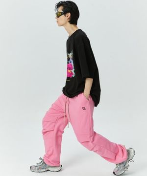 Edition1. ARMY 워시드 트레이닝 팬츠 (네온 핑크)