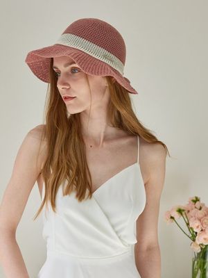 부케 페이퍼 버킷햇 (핑크)