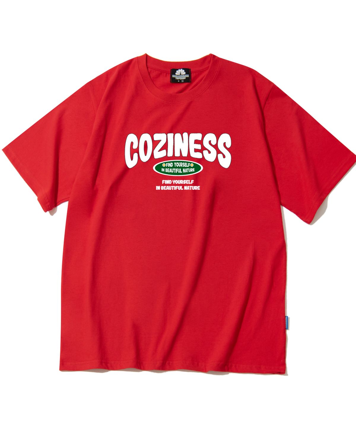트립션(TRIPSHION) COZINESS VARSITY LOGO 티셔츠 - 레드