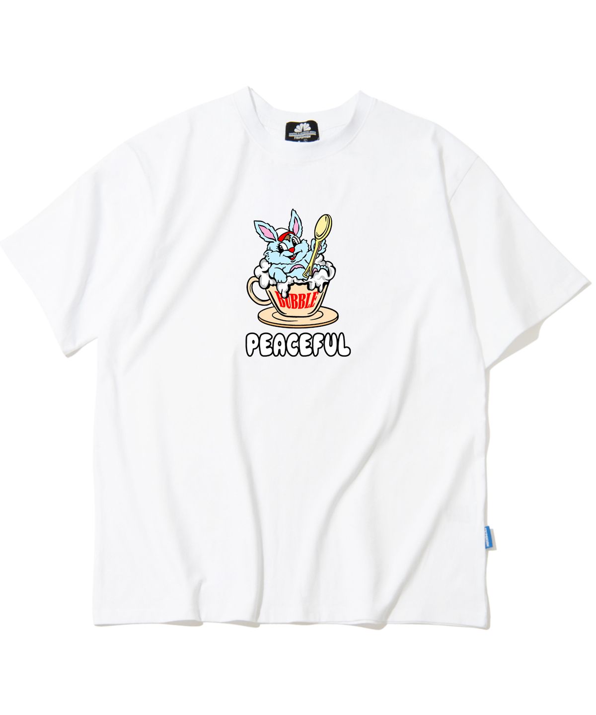 트립션(TRIPSHION) PEACEFUL RABBIT GRAPHIC 티셔츠 - 화이트