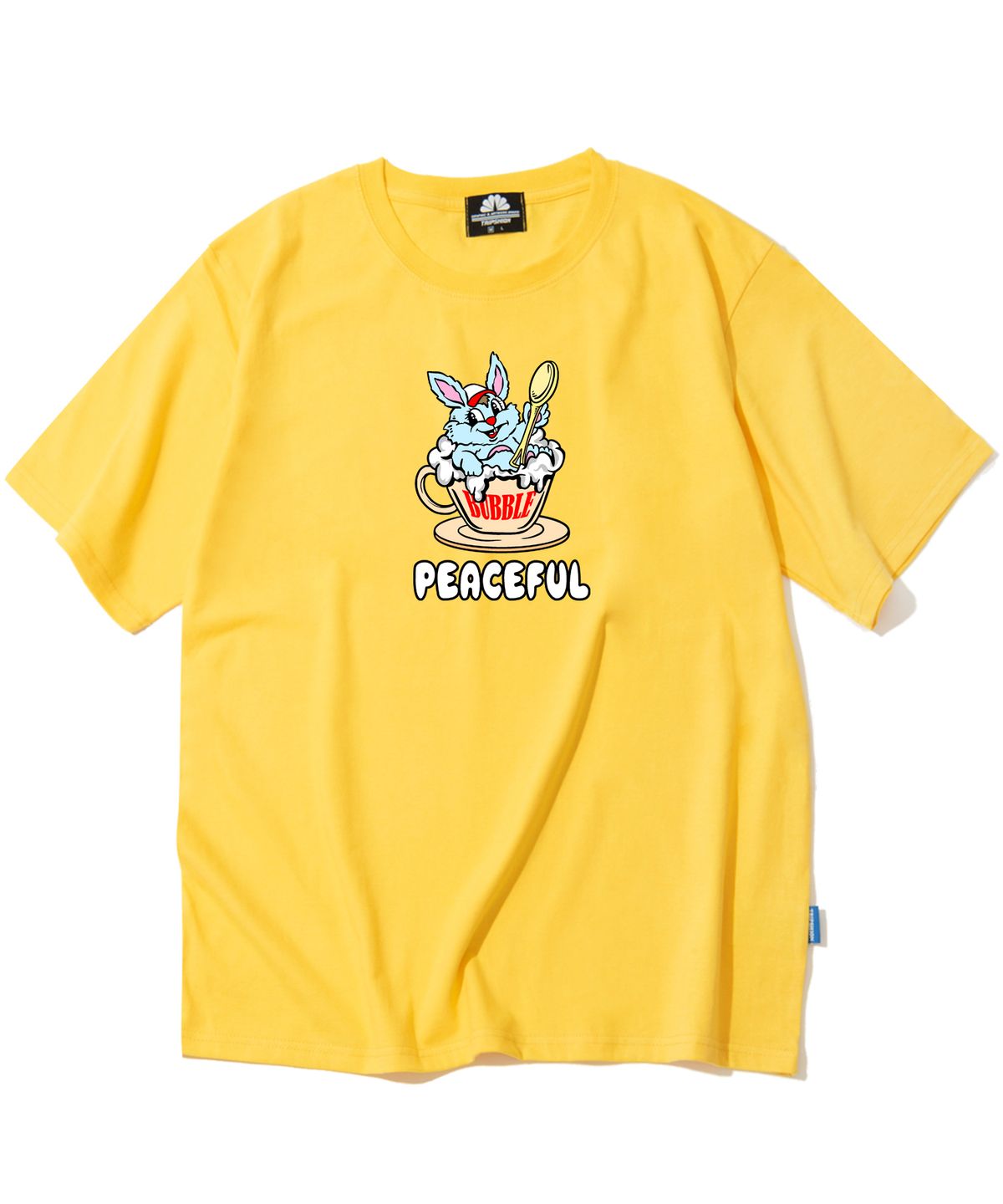 트립션(TRIPSHION) PEACEFUL RABBIT GRAPHIC 티셔츠 - 옐로우