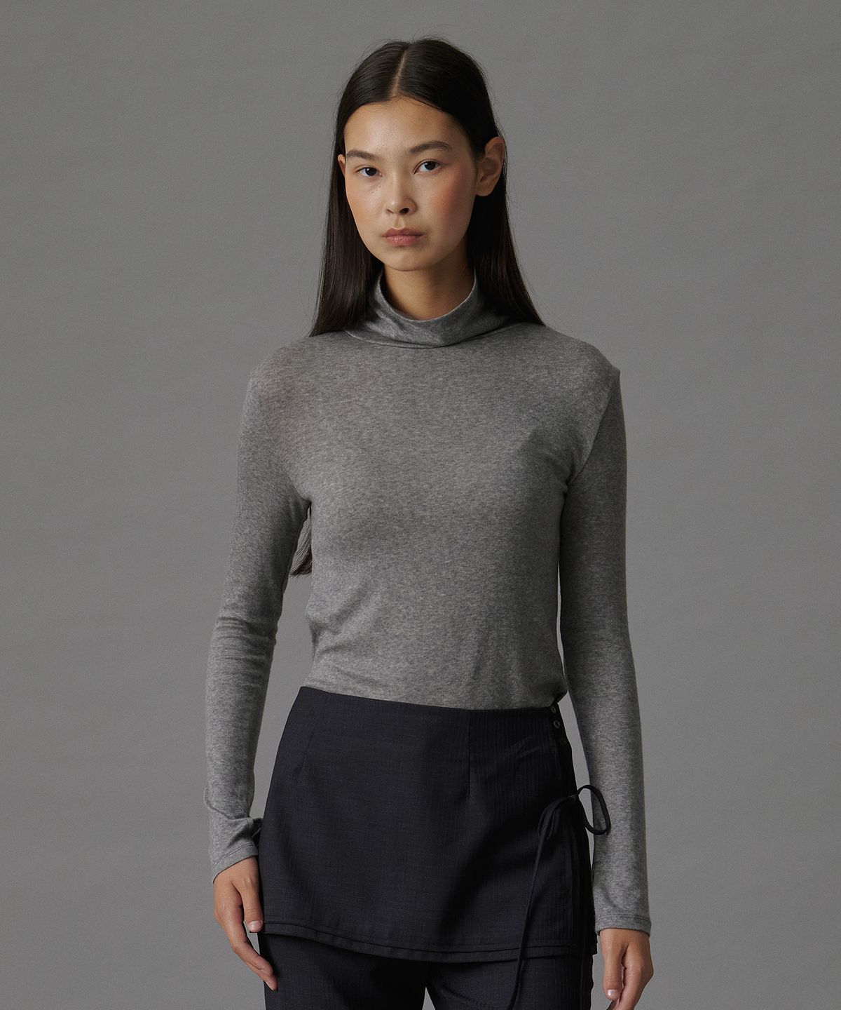 튜드먼트(TTUDEMENT) BASIC ROLL-NECK PULLOVER_GREY