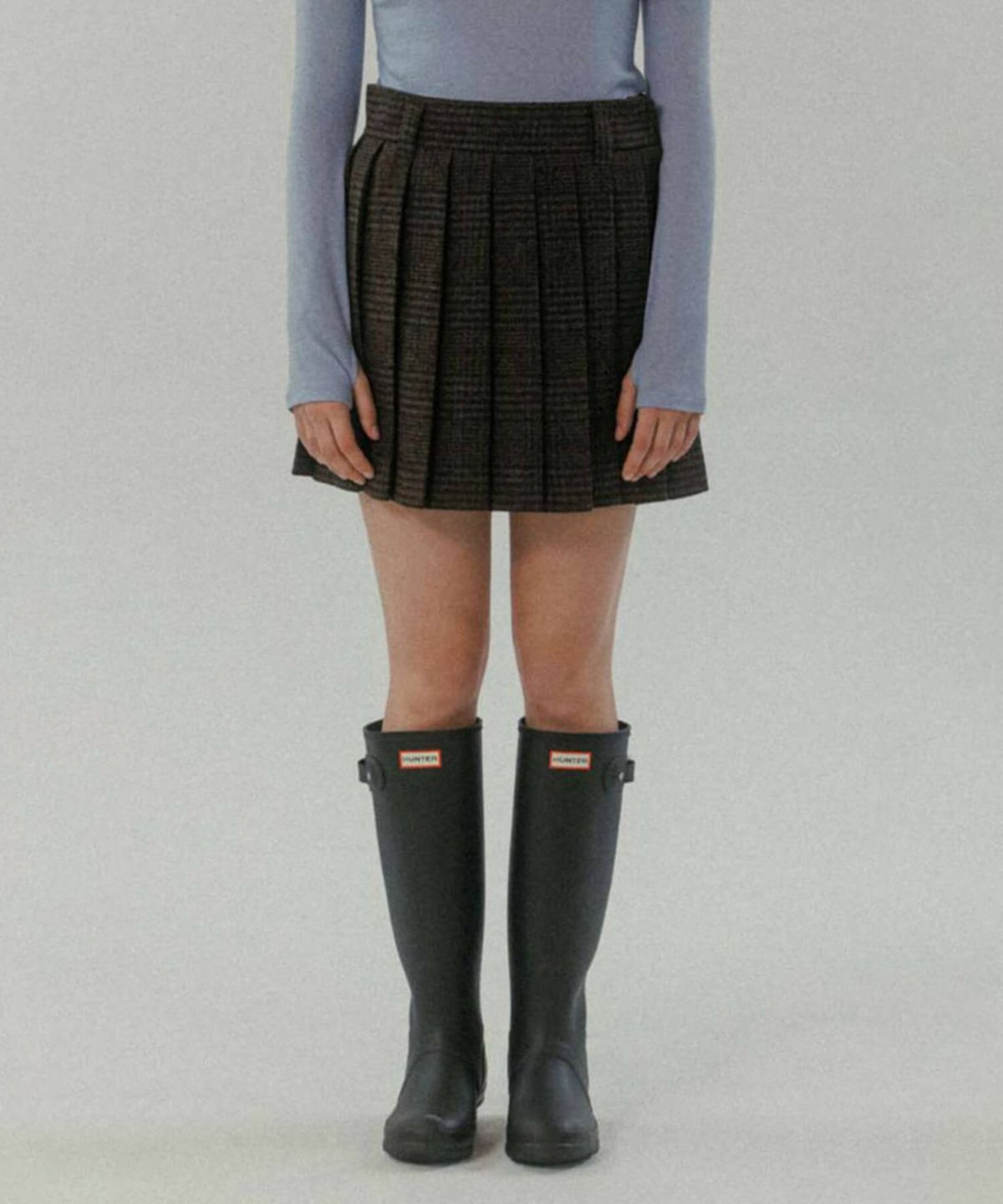 튜드먼트(TTUDEMENT) CLASSIC WOOL MINI SKIRT BROWN