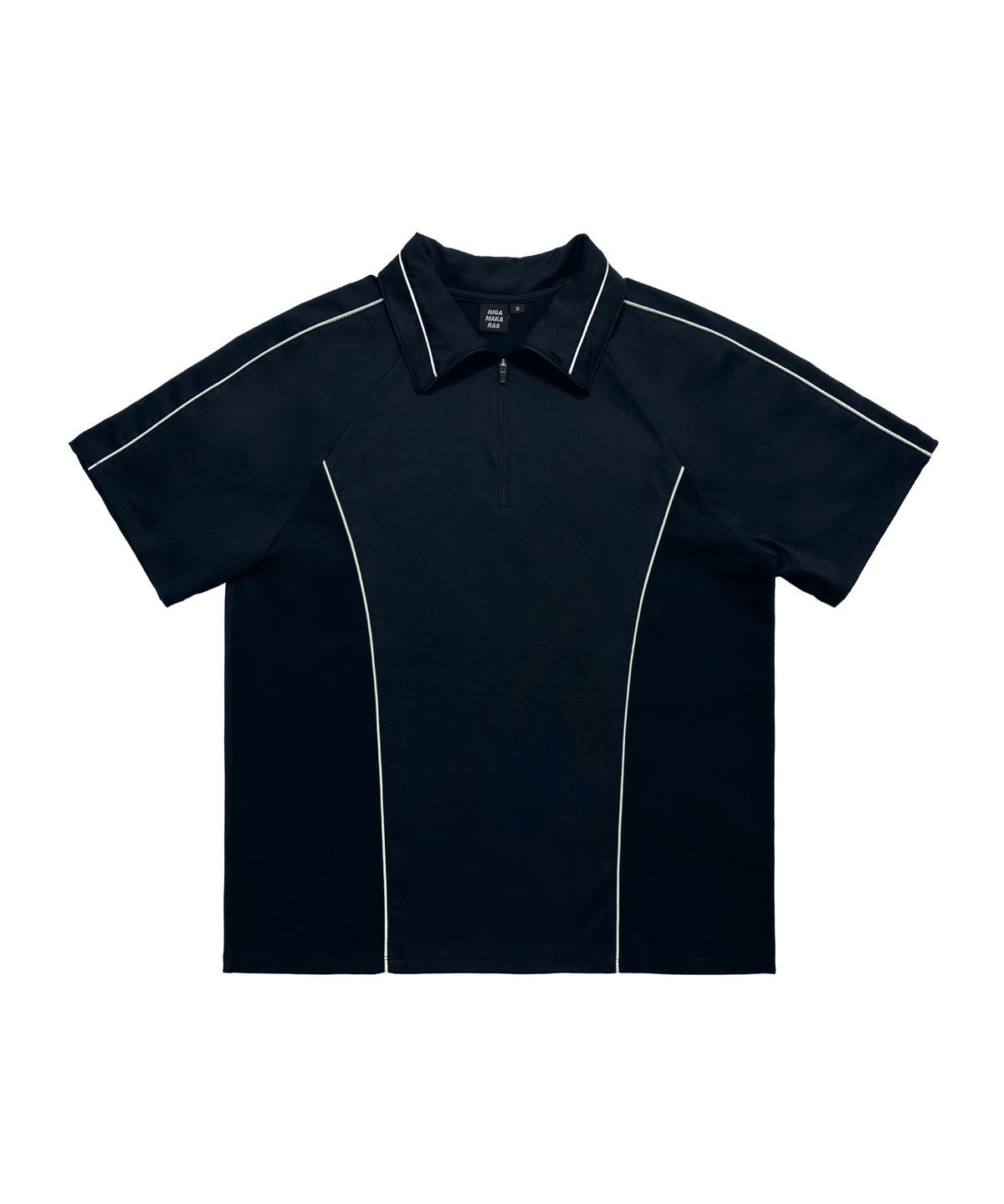 이우가마카라스(IUGAMAKARAS) Piping Half Zip-Up Jersey (Navy)