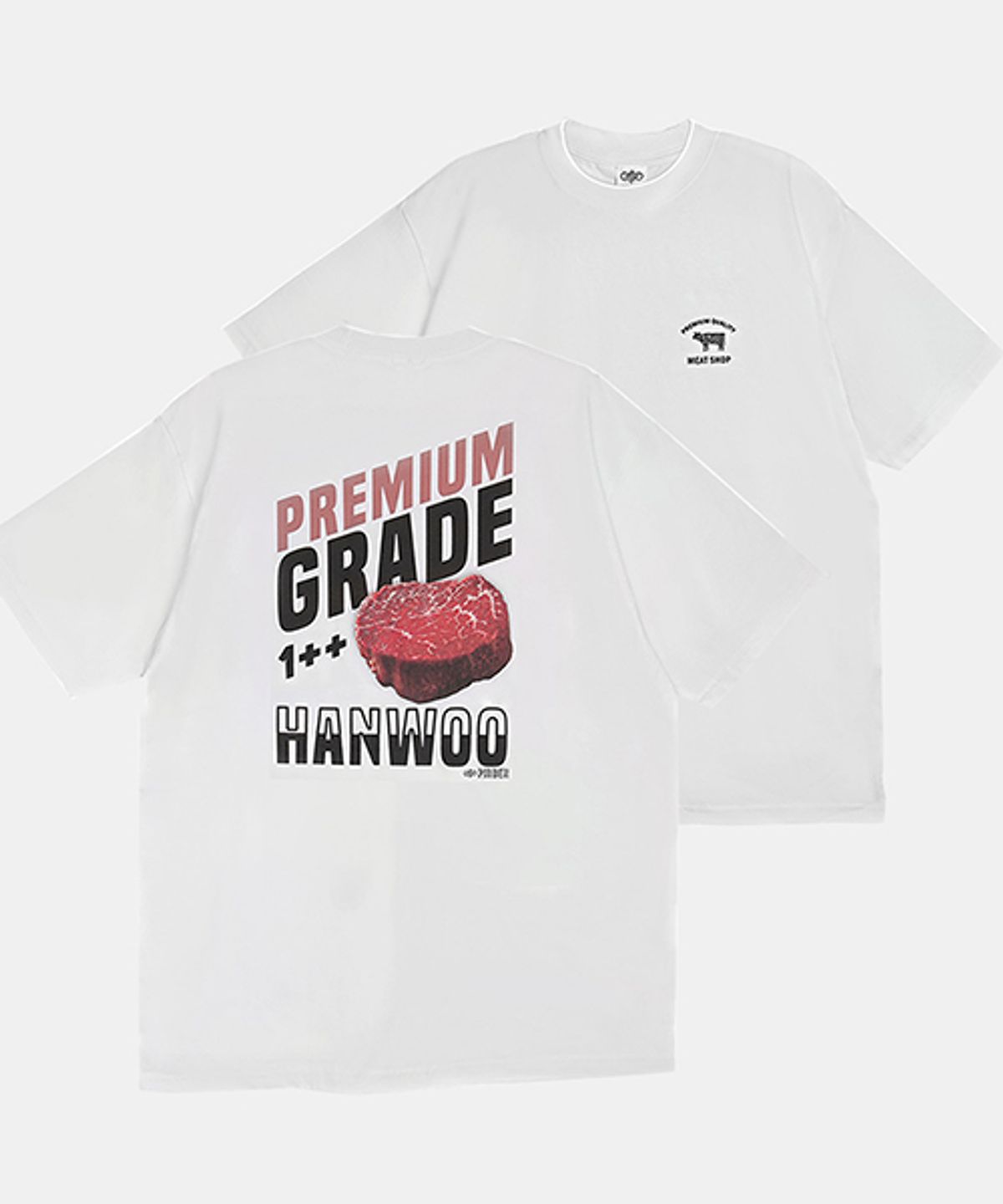 핀덱스(PINDEX) MEAT GRAPHIC TEE - WHITE