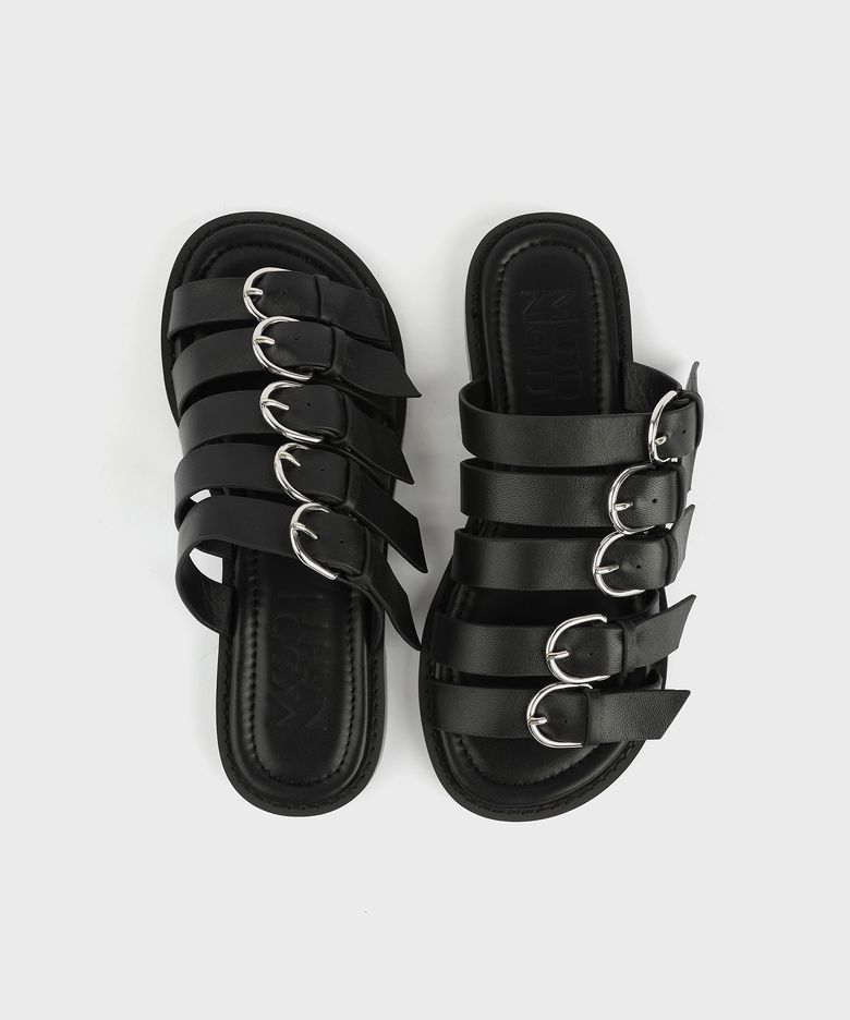 MAVIS Belted strap slide sandal - 4colors 벨티드 슬라이드 슬리퍼 샌들