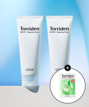 [SET] 다이브인 저분자 히알루론산 클렌징 폼 150ml x 2개 [총 300ml] (+시카 컨트롤 마스크 1매)