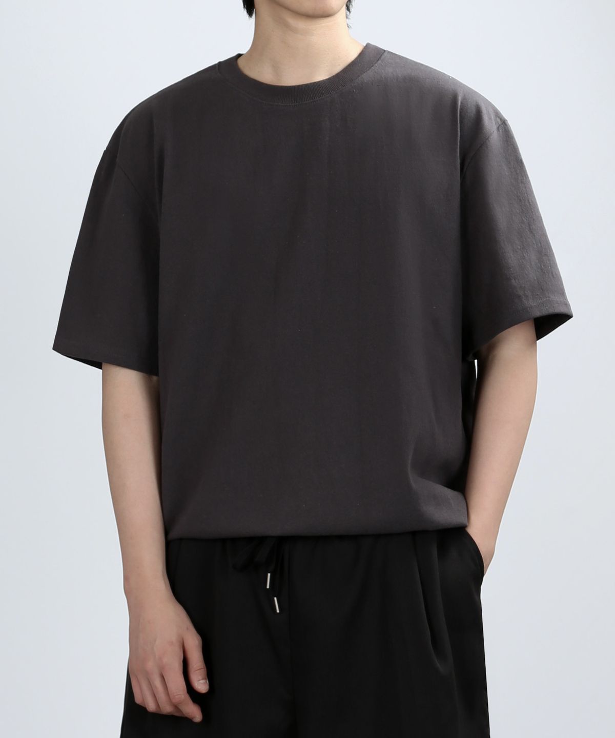 베리베인(VERYVAIN) [Heavyweight] TEN.S COTTON SLEEVE (DARK GRAY)