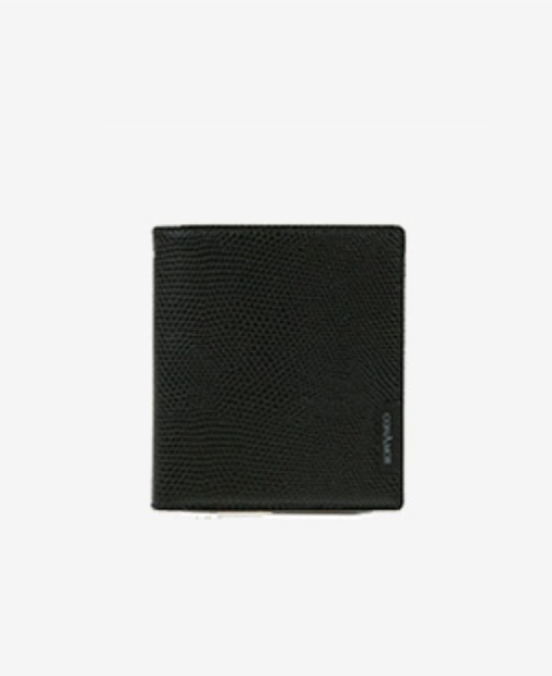 [코나모르] 리자드 중지갑 - 탄