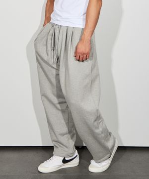 투턱 와이드 벌룬 팬츠_그레이