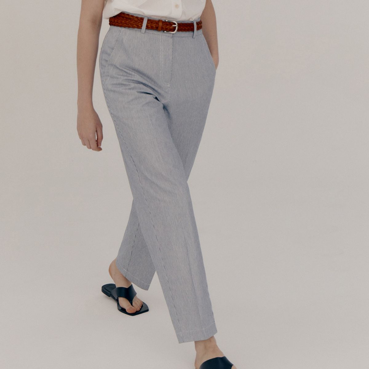 노우드(NOEUD) Striped cotton pants