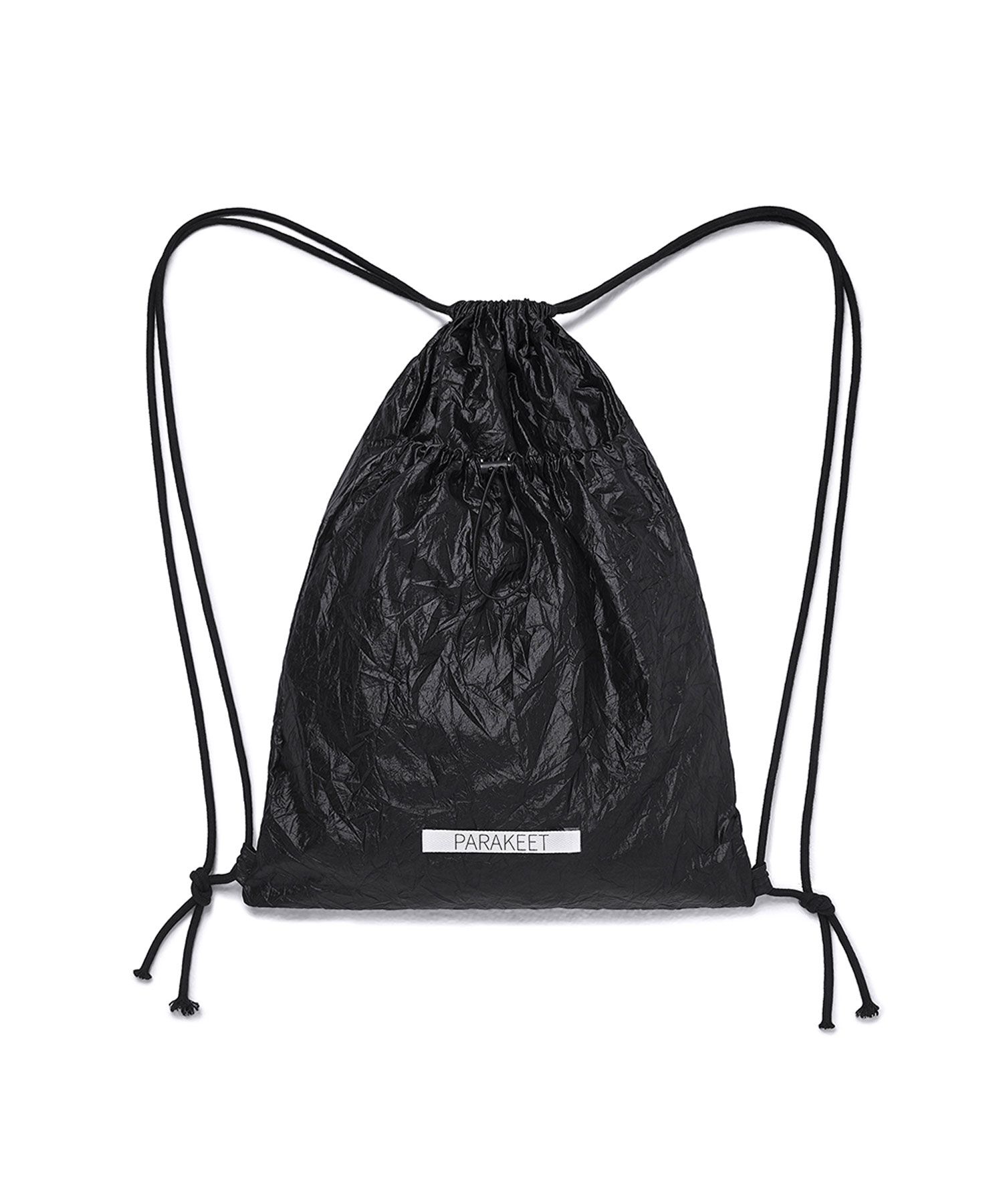 【韓国製品】PARAKEET Crinkle Gym Sack クリームカラー MUSINSA | PARAKEET Crinkle Gym Sack (Black)