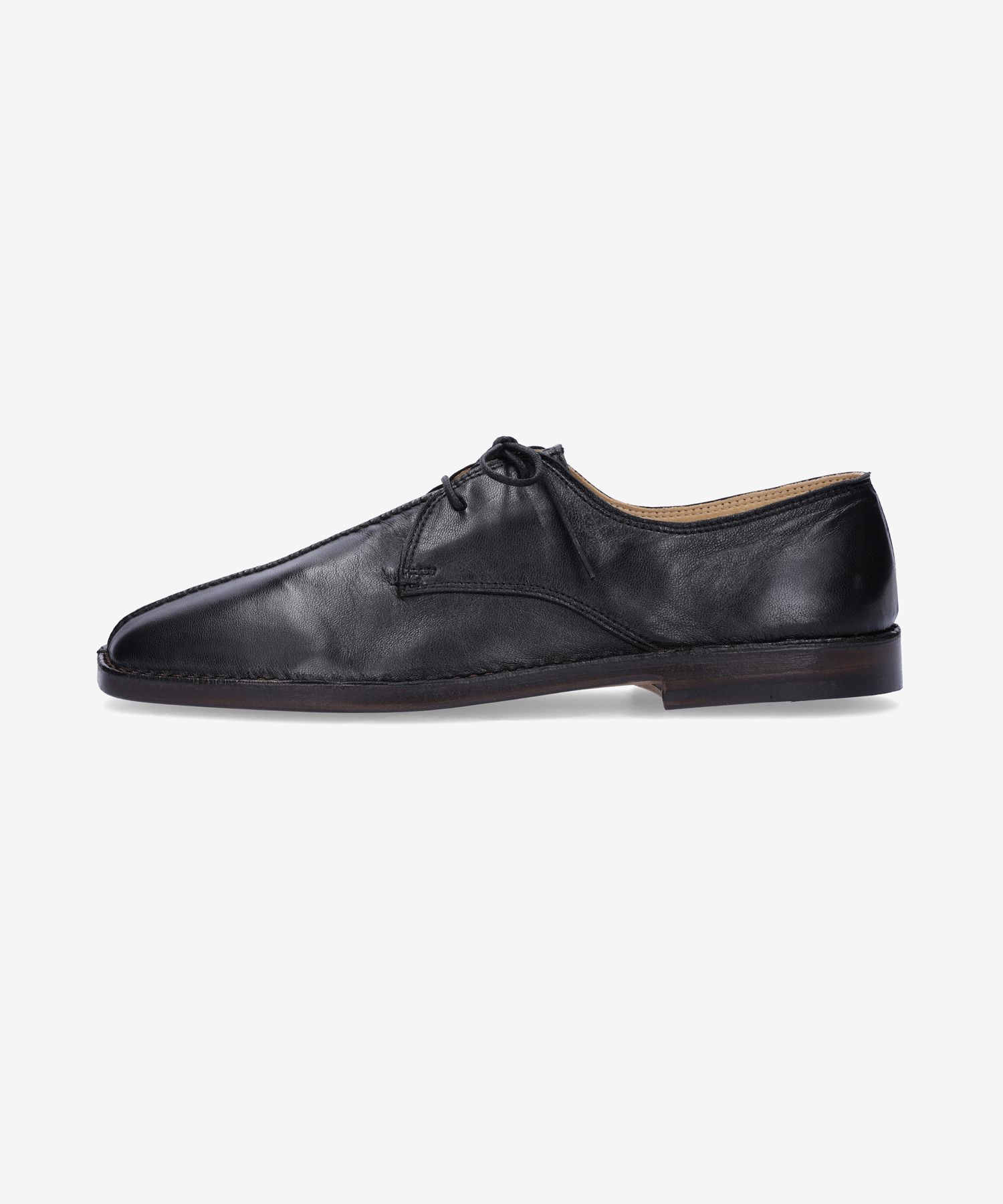 MUSINSA | LEMAIRE Men's Flat Lace Derby Shoes - Black