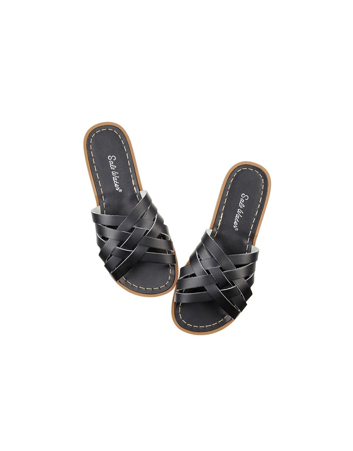 솔트워터(SALTWATER) ADULT RETRO SLIDE BLACK