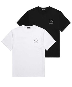 [2PACK] 야옹이 오버핏 반팔 티셔츠 세트 (VNDTS214S)
