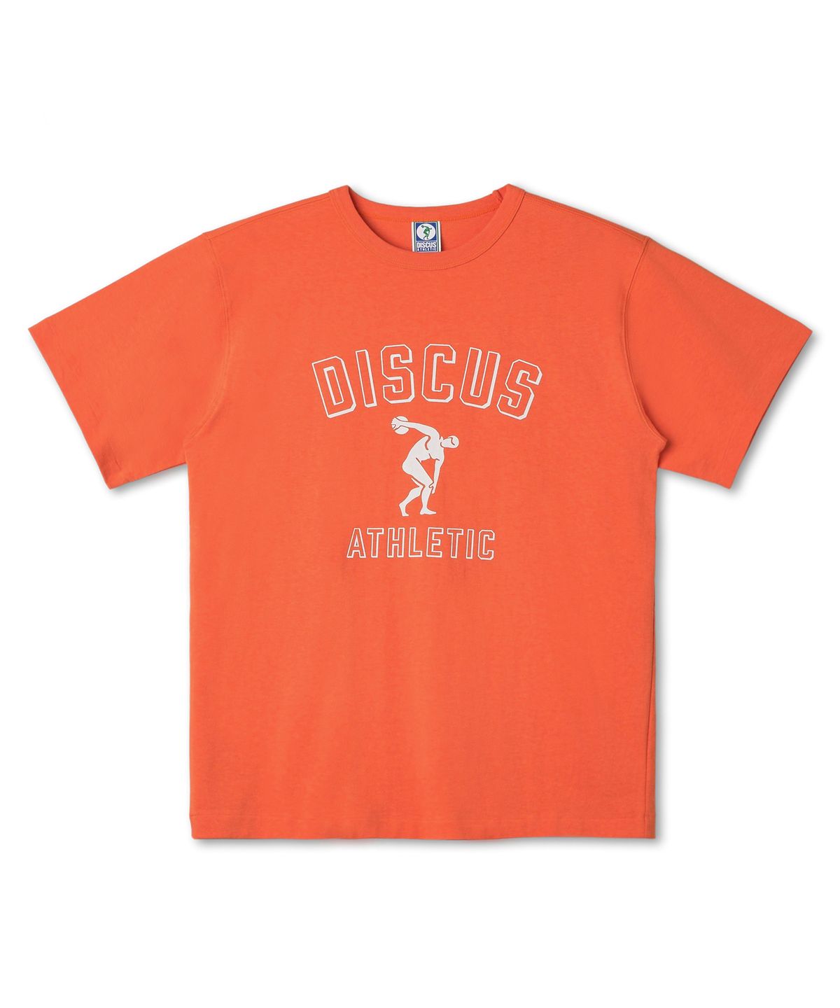 디스커스 애슬레틱(DISCUS ATHLETIC) 헤비웨이트 레귤러 핏 아치 티셔츠 오렌지