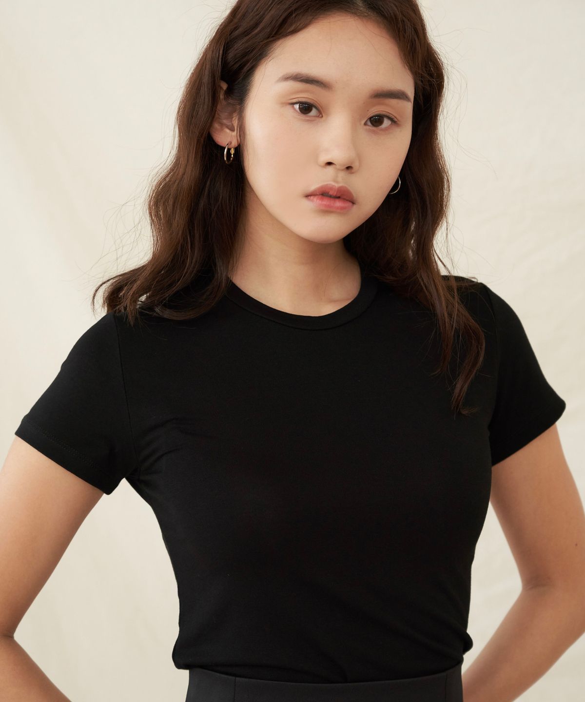 리올그(REORG) BASIC T-SHIRTS BLACK