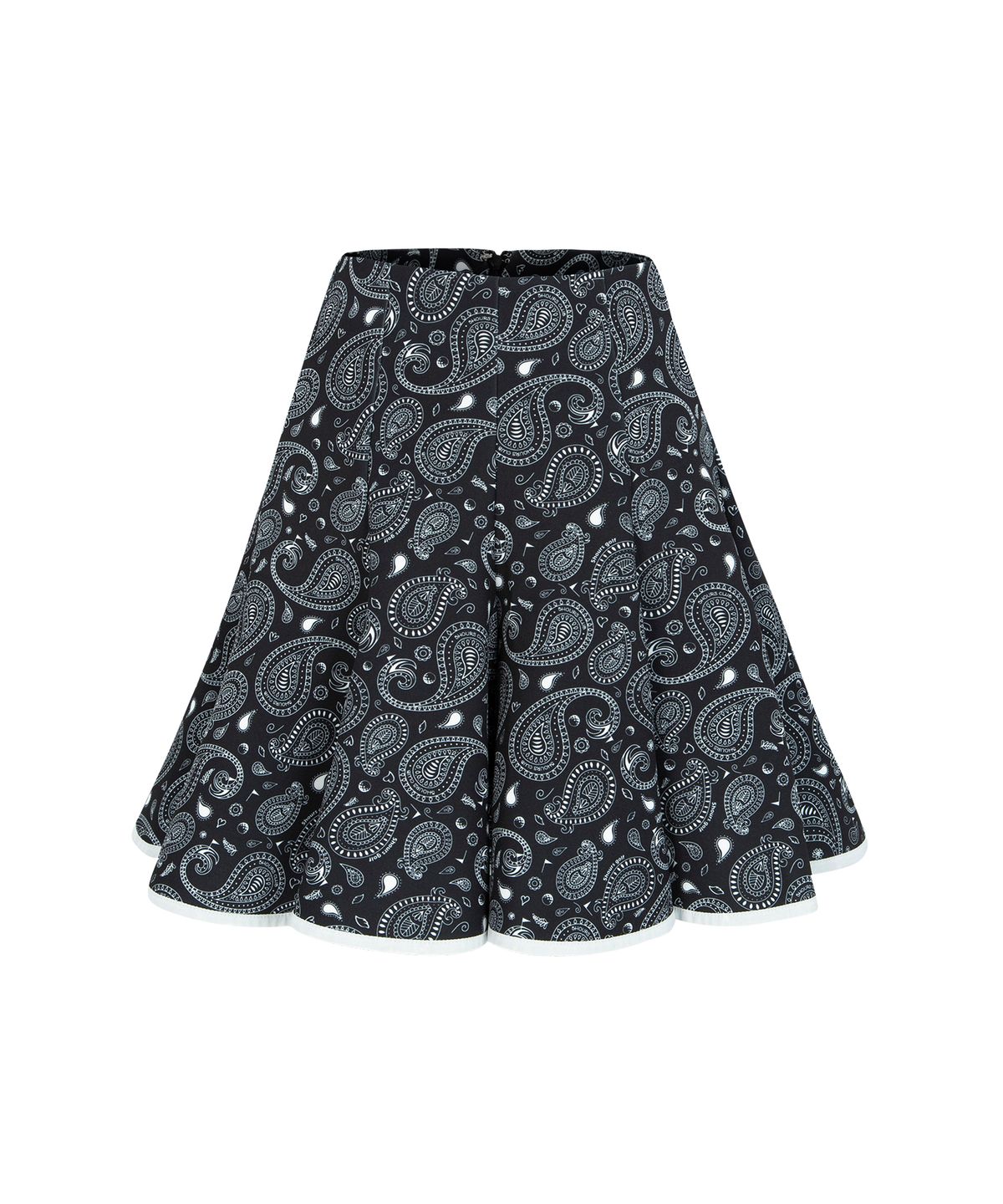 파이브아워스(5HOURS) PAISLEY SWING SKIRT_BLACK