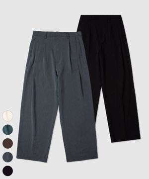 [2PACK]더블턱 와이드 슬랙스[5colors]