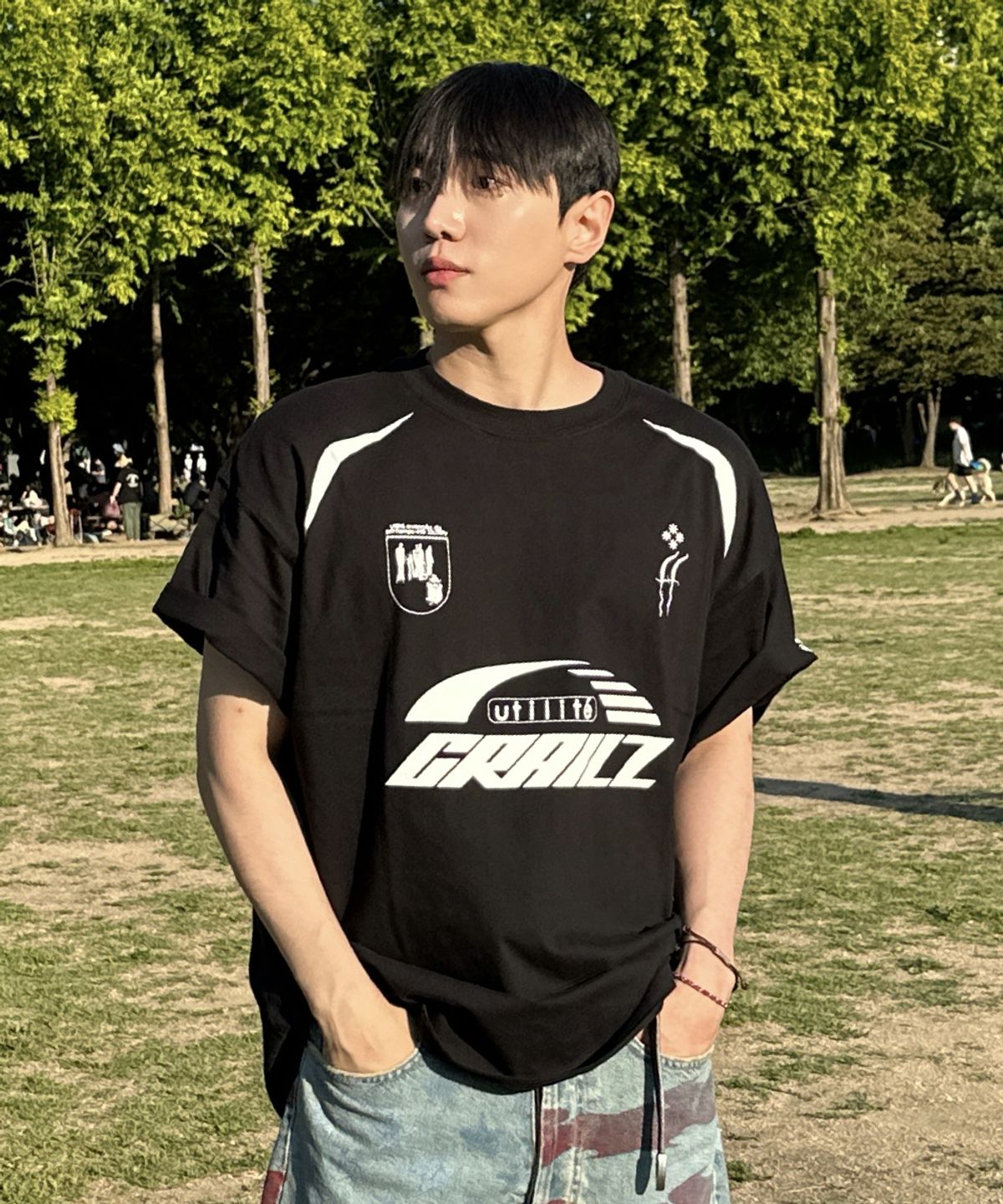 그레일즈(GRAILZ) INDUSTRIAL BLOKECORE GRAPHIC T-SHIRT [BLACK]