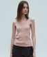 [ESSENTIAL] SQUARE NECK KNIT SLEEVELESS_INDI PINK