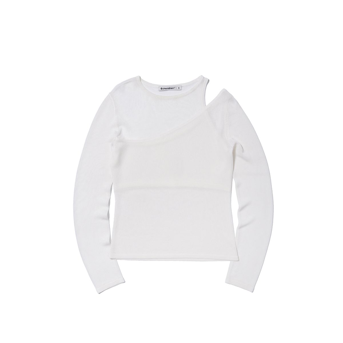 엑스트라오디너리(EXTRAORDINARY) LAYERED KNIT TOP  IVORY