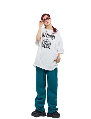 스트링 와이드 팬츠_딥그린