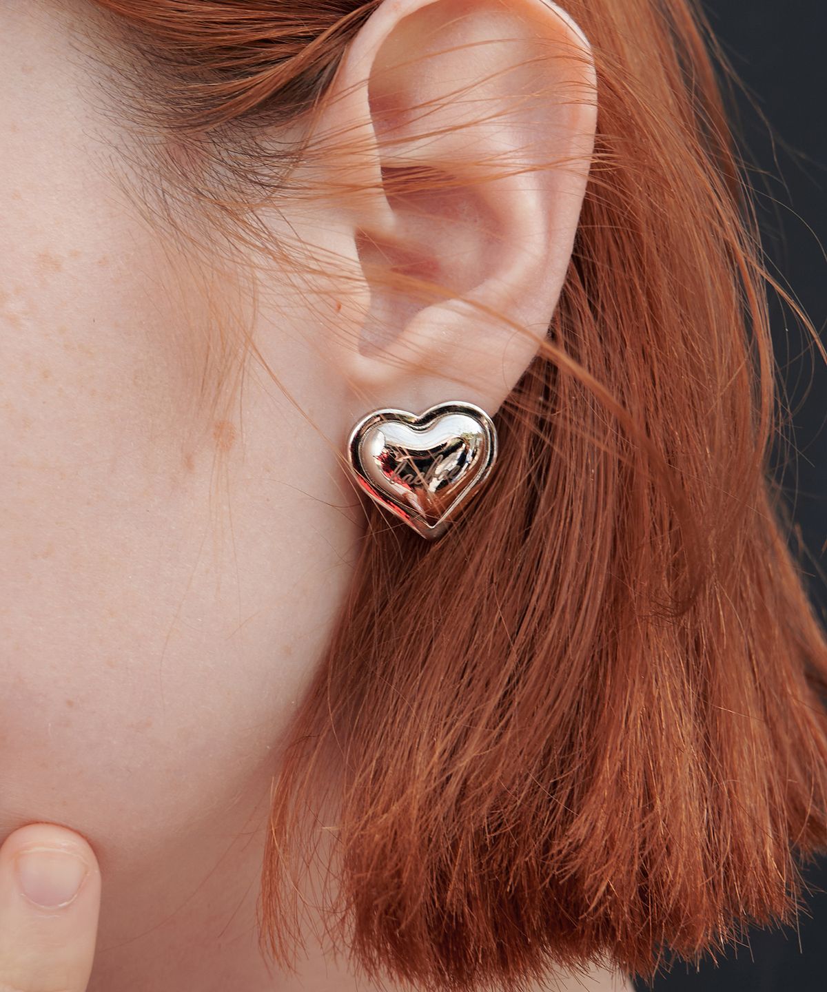 배배(BAEBAE) Everyoung Heart Earring (silver)