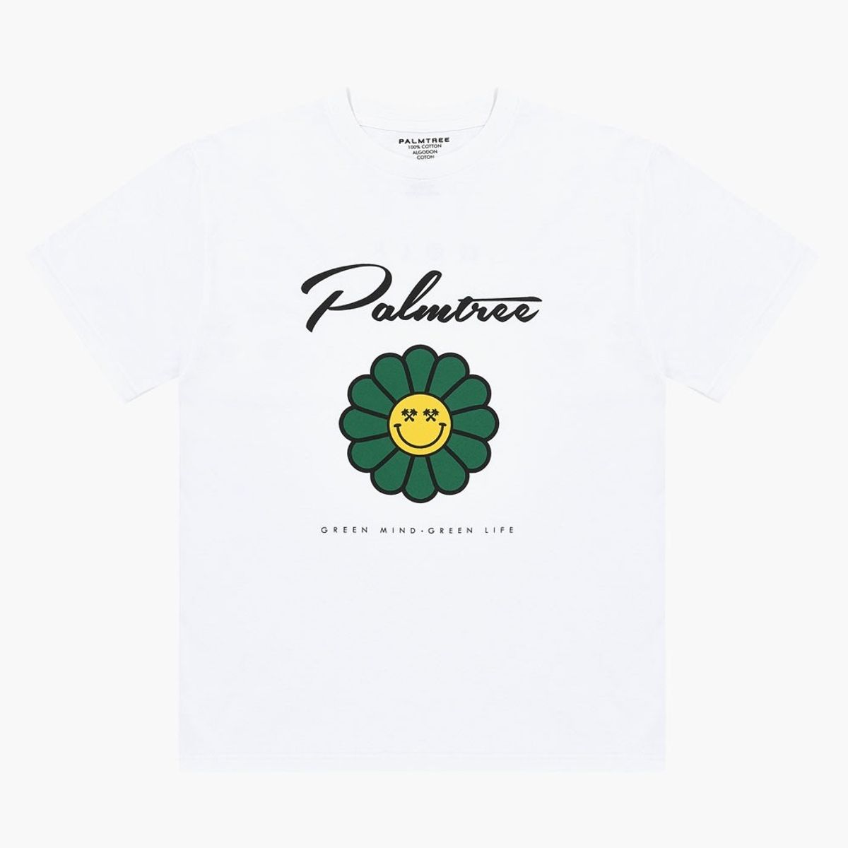 팜트리골프(PALMTREE GOLF) 팜플라워 반팔 티셔츠 화이트 PalmFlower T-SHIRT White