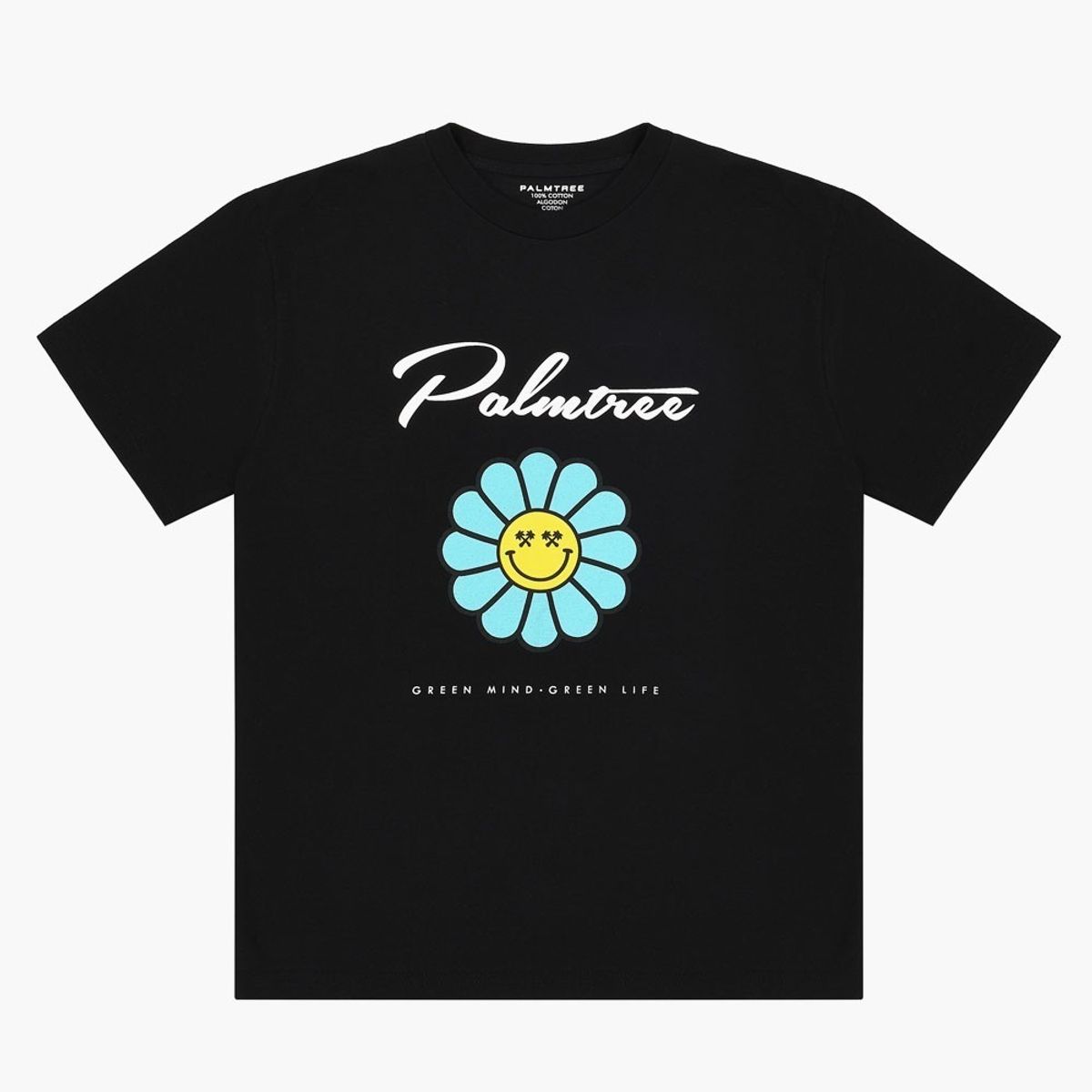 팜트리골프(PALMTREE GOLF) 팜플라워 반팔 티셔츠 블랙 PalmFlower T-SHIRT Black