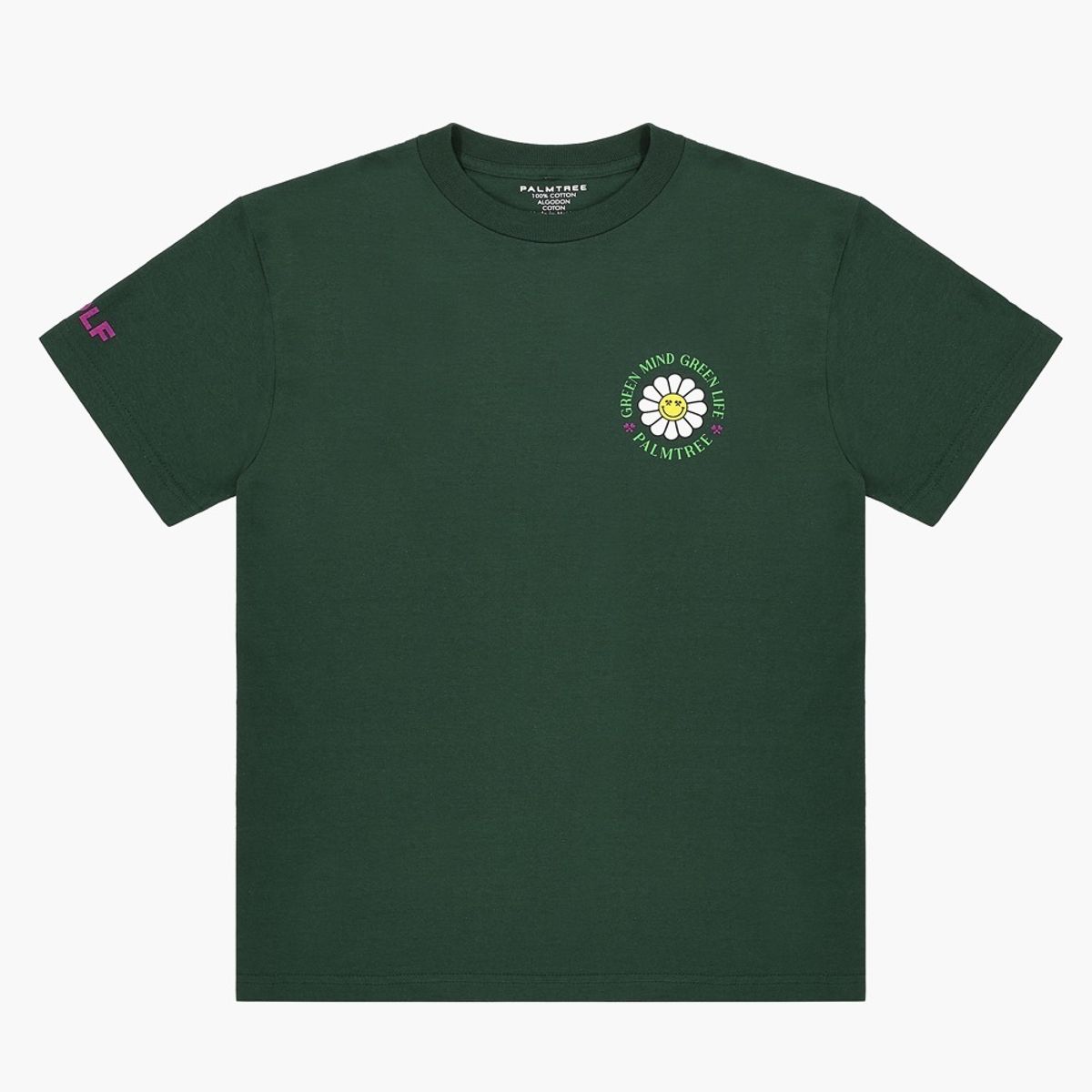 팜트리골프(PALMTREE GOLF) 라운딩 플라워 반팔 티셔츠 그린 Rounding Flower T-SHIRT Green