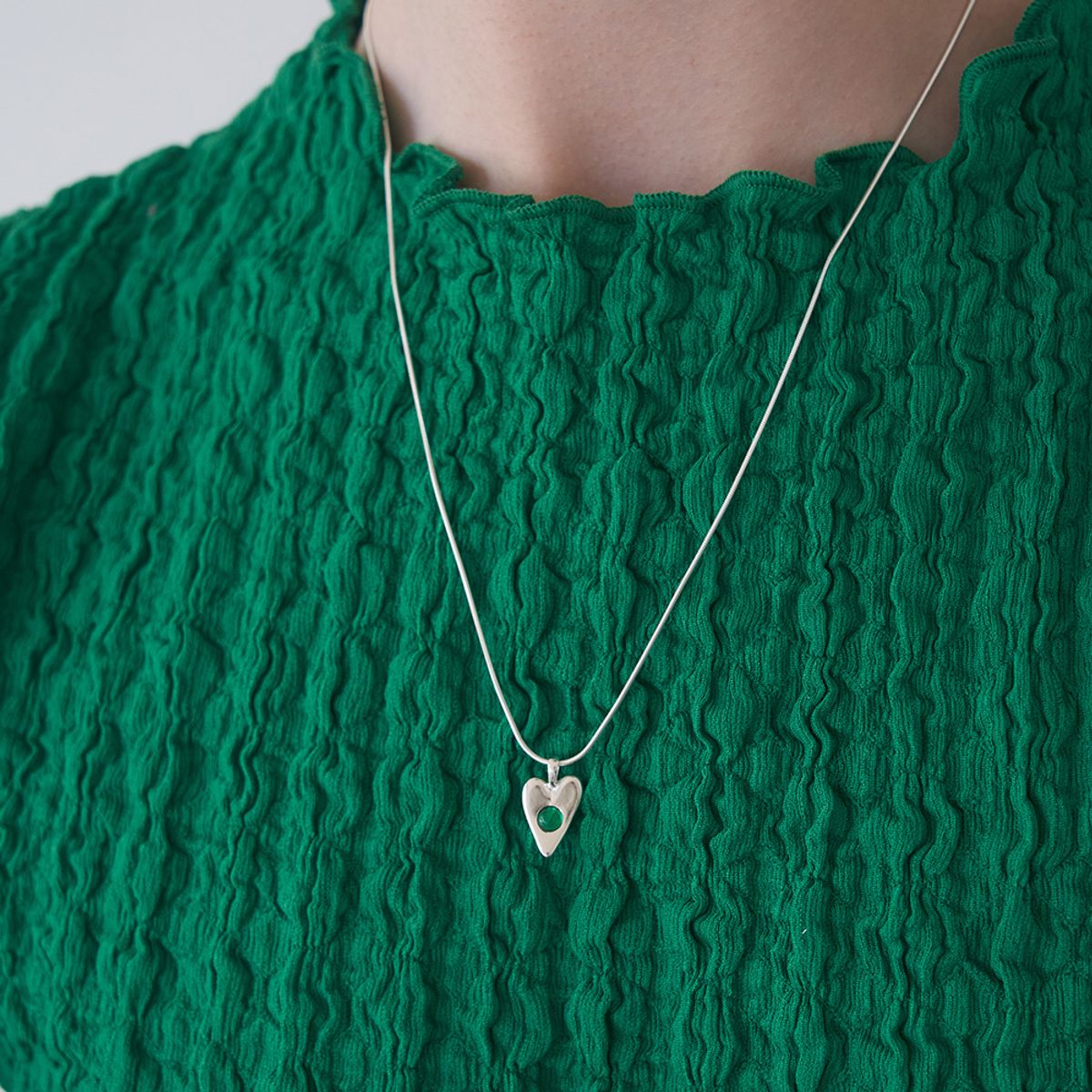 스틸 인스턴트(STILL INSTANT) Heart Greenery - Necklace 06 ( 2colors)